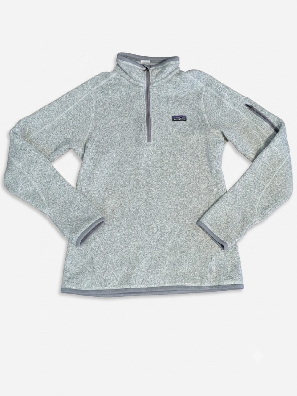 Patagonia Better Sweater 1/4 Zip Fleece Jacket Womens XS Gray Heather Pullover